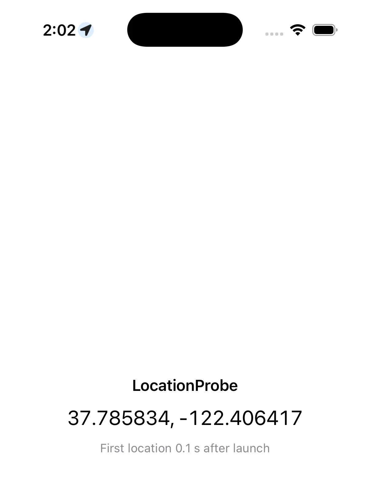 Simulator app 开着，选了自定义位置